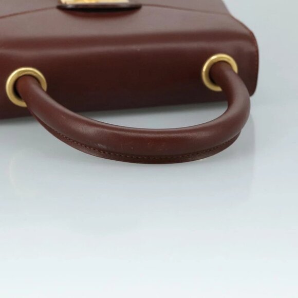 Salvatore Ferragamo Hand Bag Leather Brown Gold - Picture 10 of 15